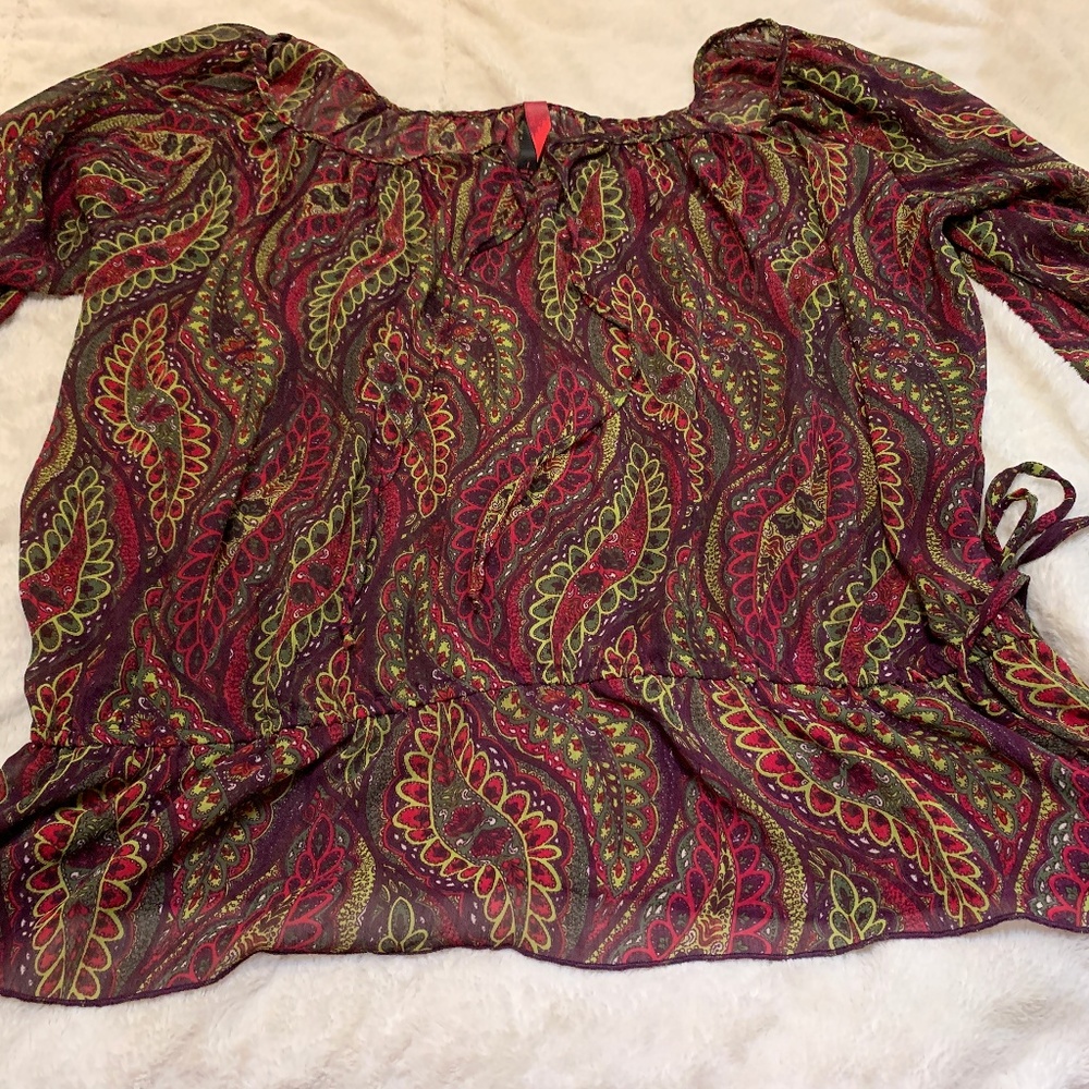 Sheer Paisley Blouse